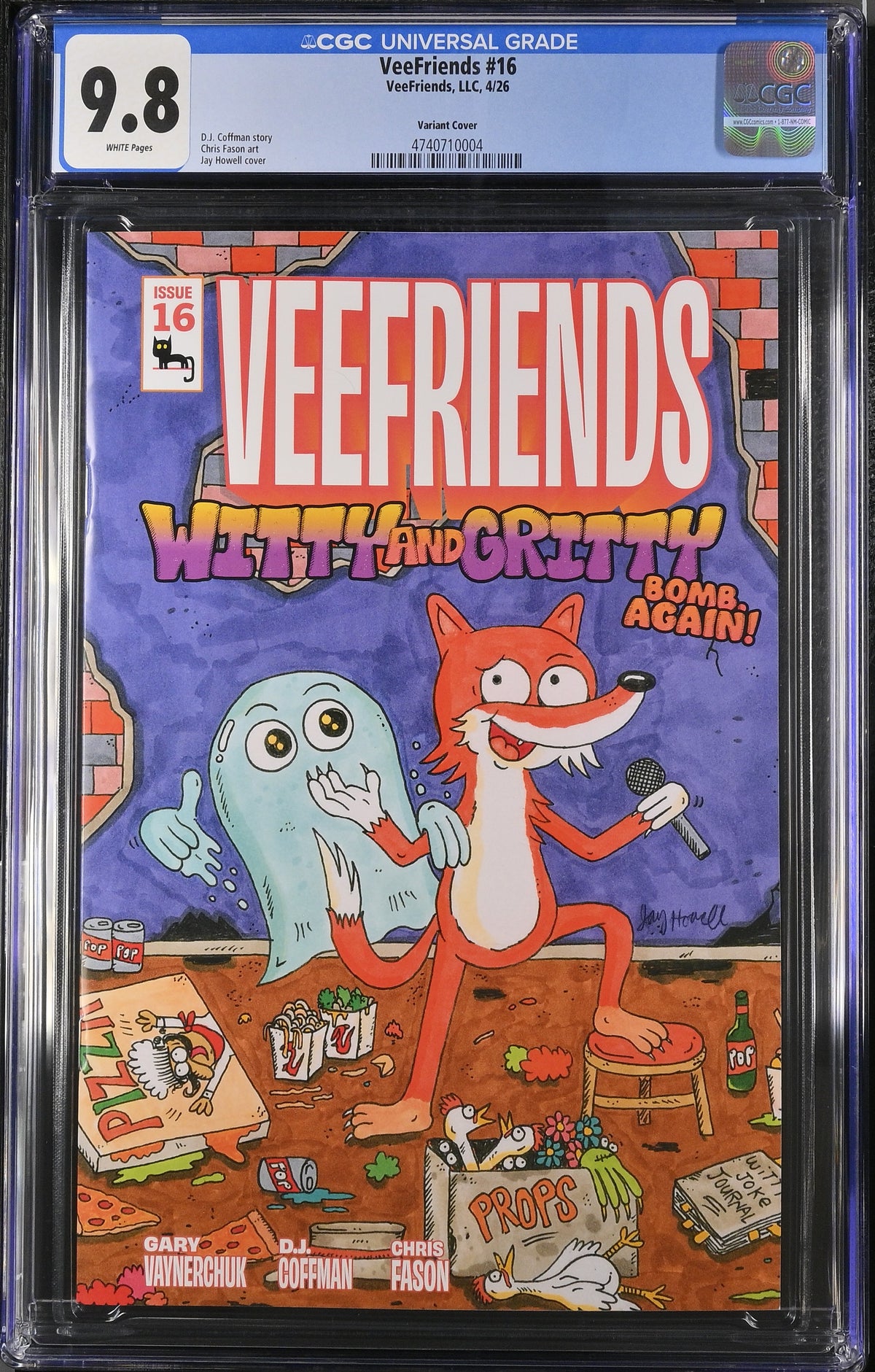 CGC Slab - 2026 VeeFriends #16 Witty & Gritty Cover B [9.8] front