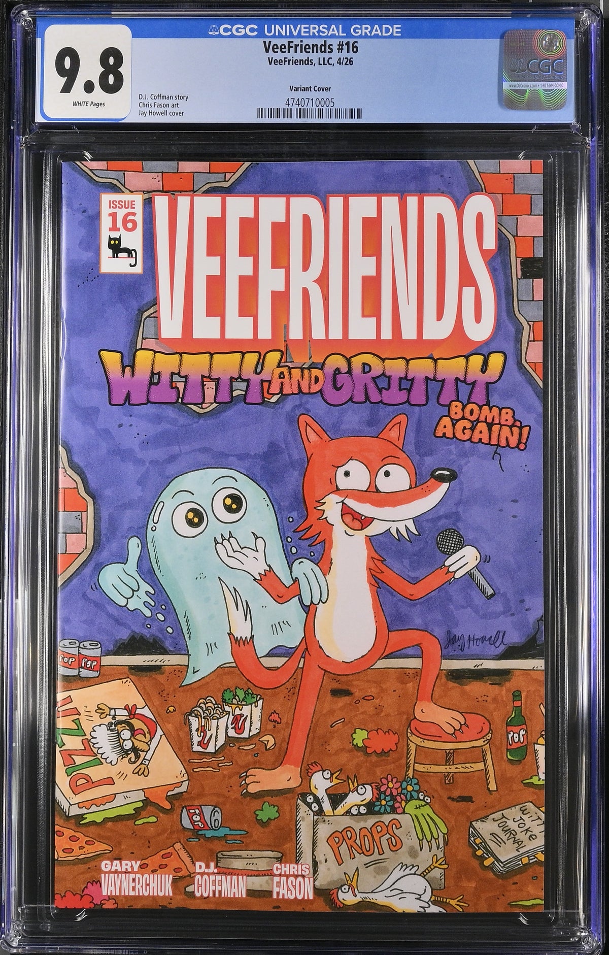CGC Slab - 2026 VeeFriends #16 Witty & Gritty Cover B [9.8] front