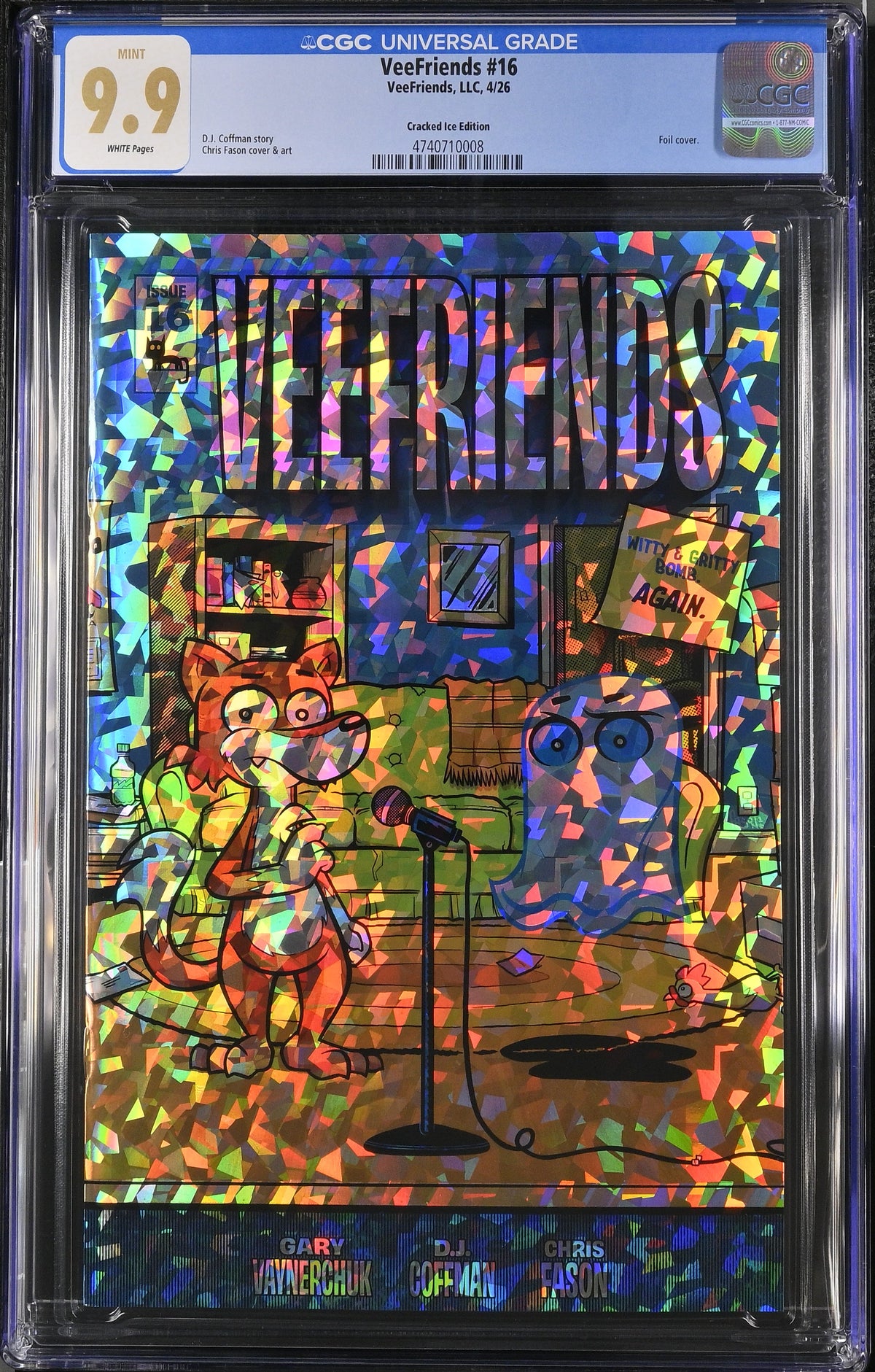 CGC Slab - 2026 VeeFriends #16 Witty & Gritty Cracked Ice /199 [9.9] front