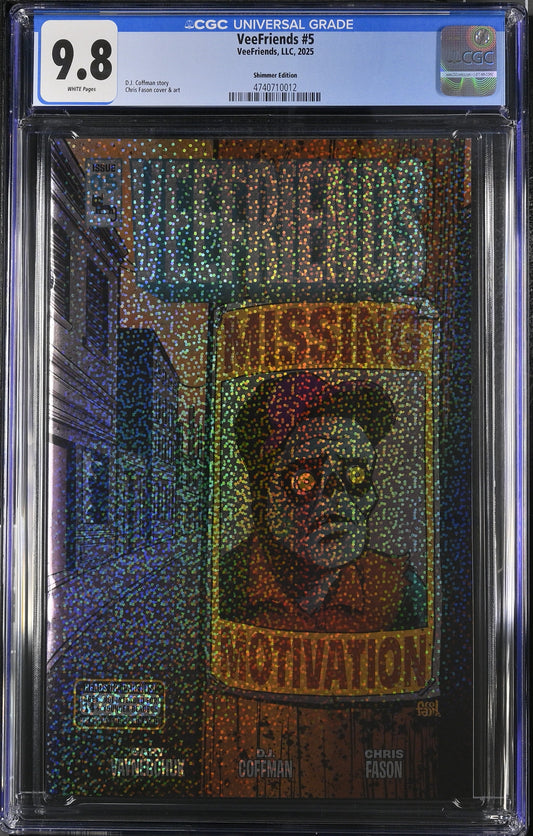CGC Slab - 2025 VeeFriends #5 Motivated Monster Shimmer /299 [9.8] front