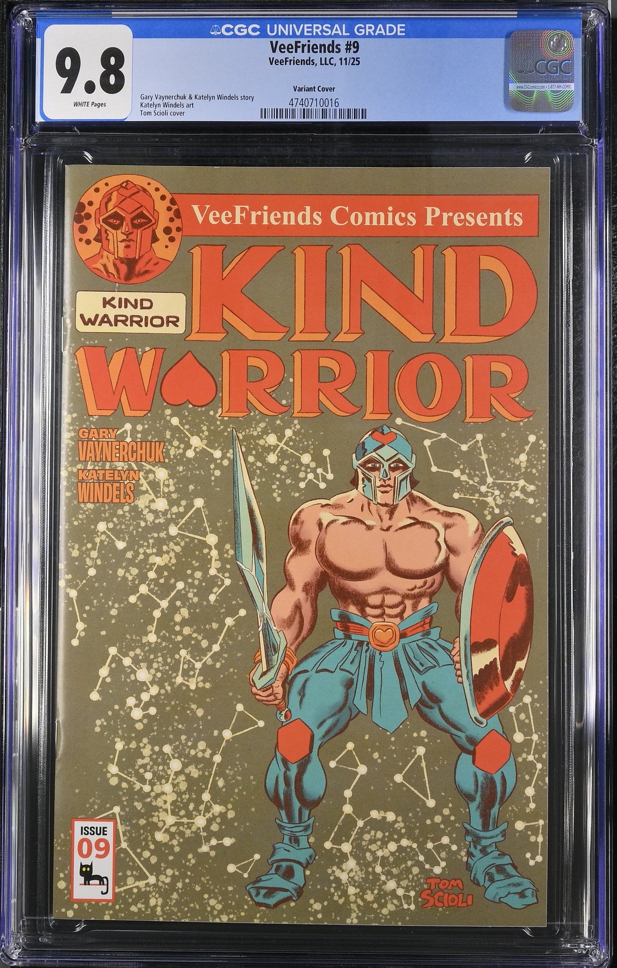 CGC Slab - 2025 VeeFriends #9 Kind Warrior Cover B [9.8] front