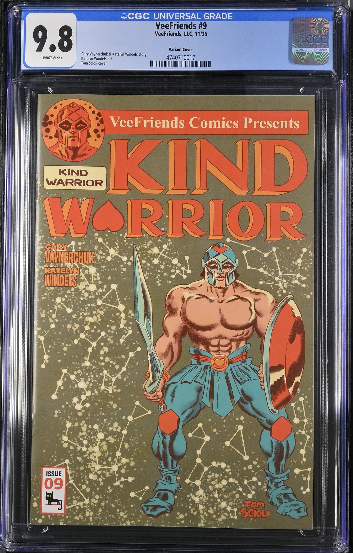 CGC Slab - 2025 VeeFriends #9 Kind Warrior Cover B [9.8] front