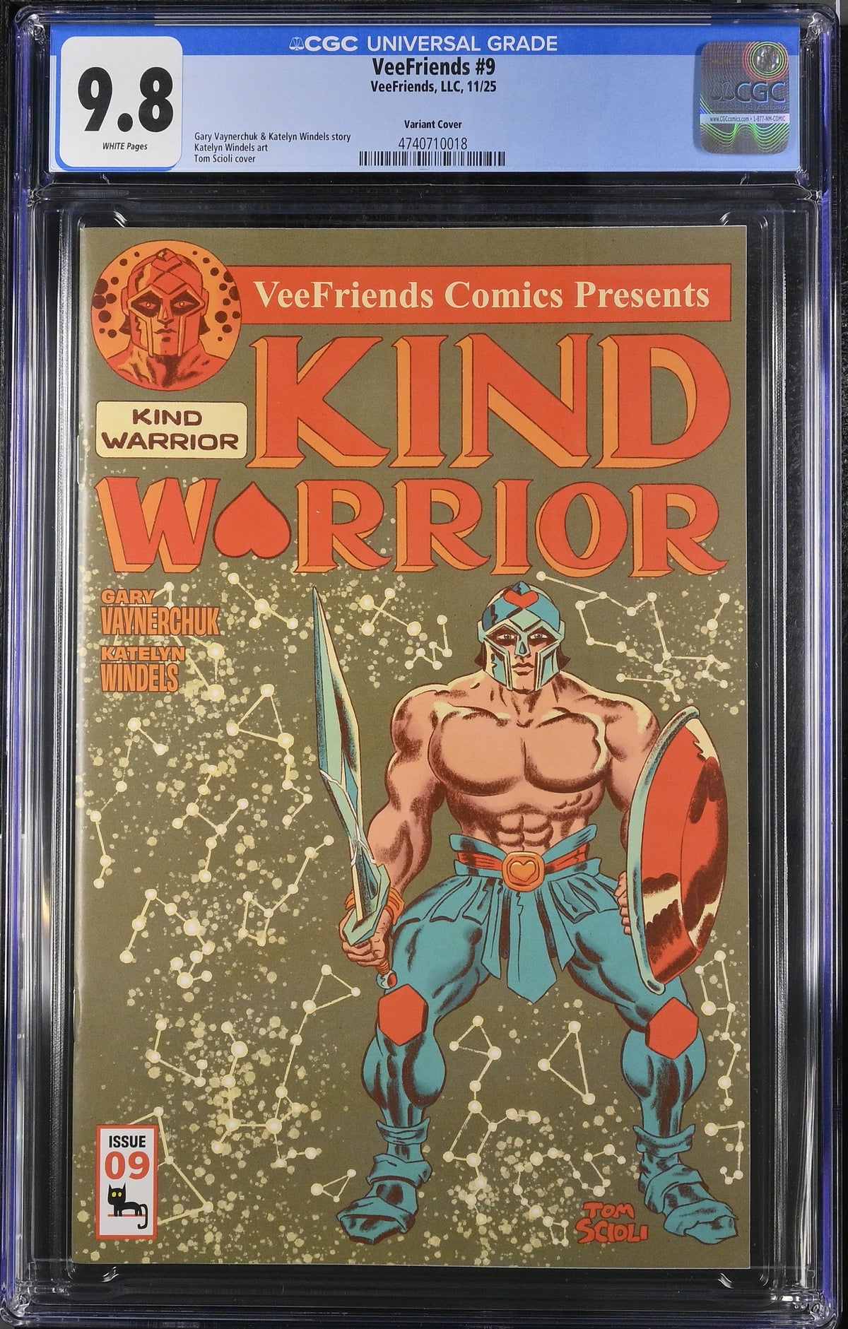CGC Slab - 2025 VeeFriends #9 Kind Warrior Cover B [9.8] front