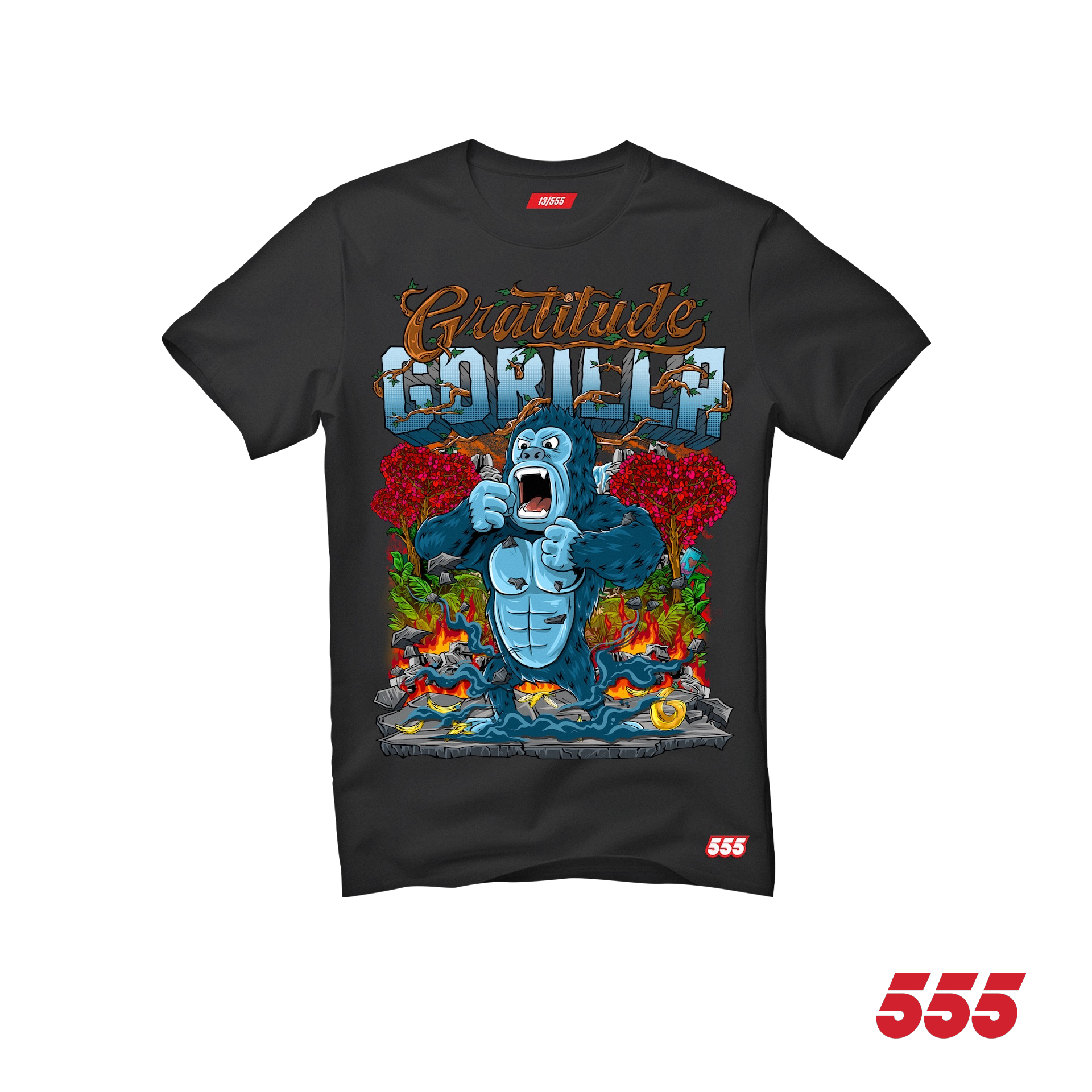 Gratitude Gorilla 555 Tee: Limited Edition /555 - SOLD OUT