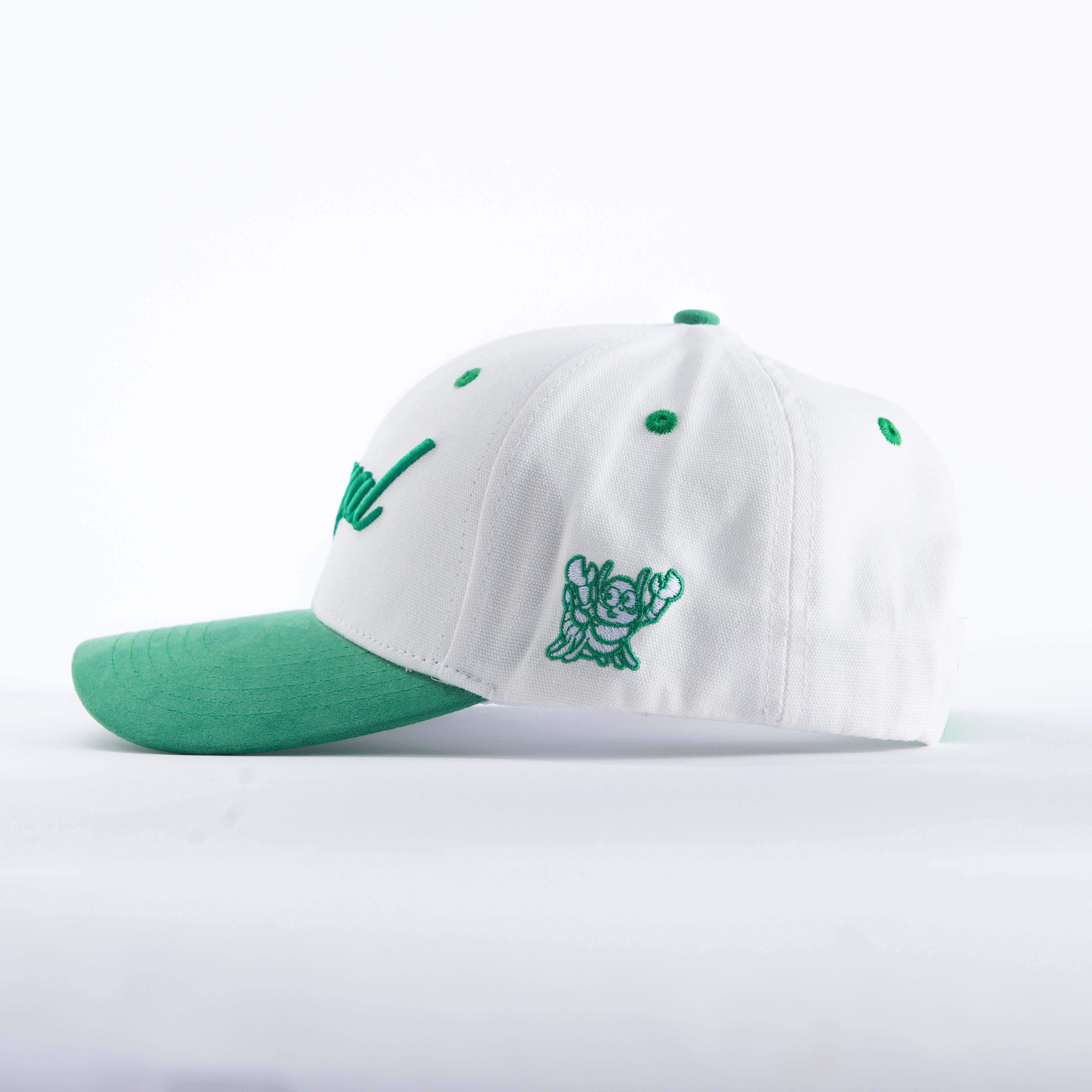 "Loyal" Lobster Cap in Spotlight White with Kelly Green - Sold Out