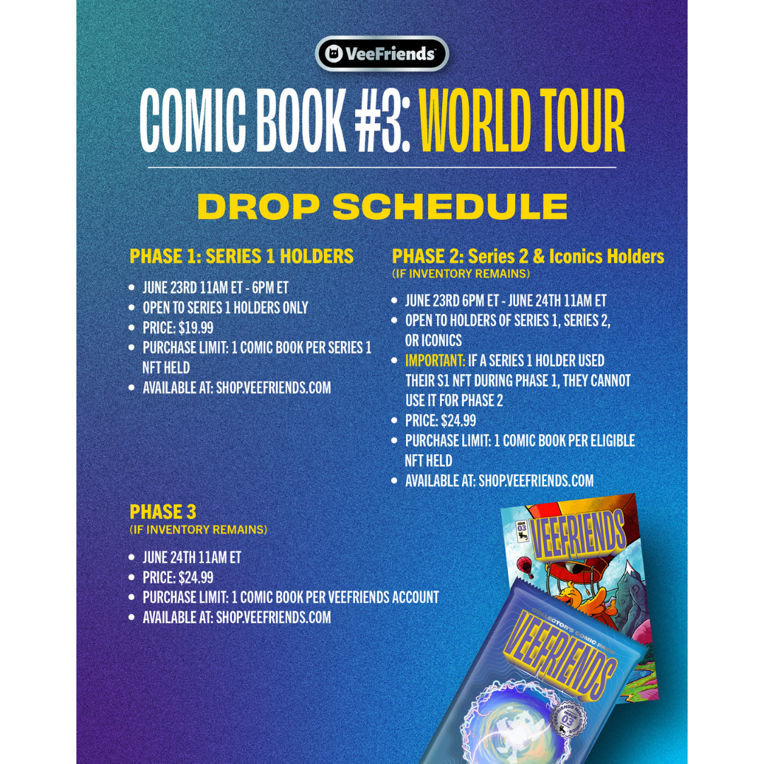 VeeFriends Comic Book #3: World Tour (Sealed Pack) - SOLD OUT