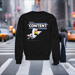 "Content" Condor Character Comfort Adult Crewneck Sweatshirt