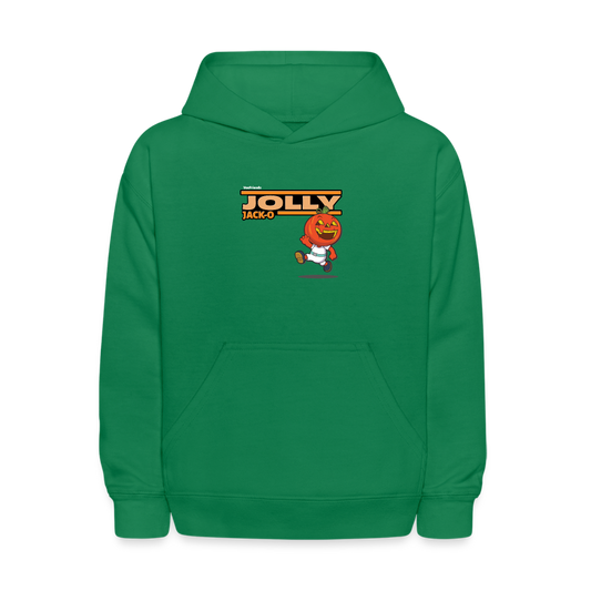 Jolly Jack-O Character Comfort Kids Hoodie - kelly green