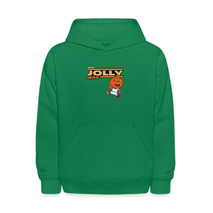 Jolly Jack-O Character Comfort Kids Hoodie - kelly green
