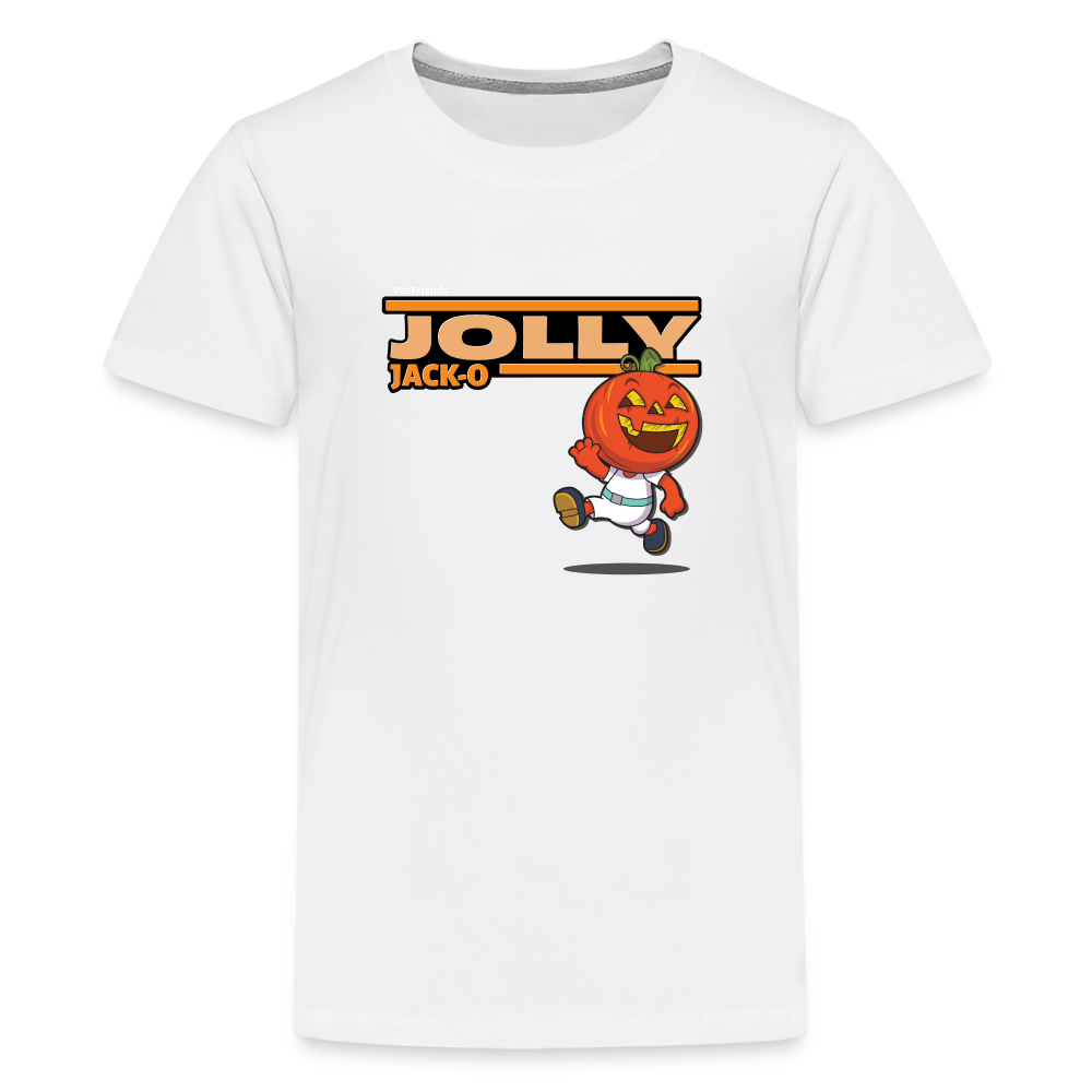 Jolly Jack-O Character Comfort Kids Tee - white