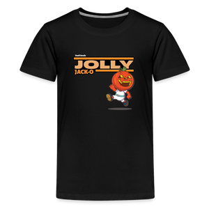Jolly Jack-O Character Comfort Kids Tee - black