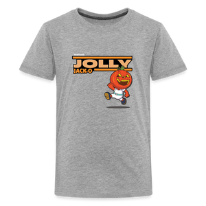 Jolly Jack-O Character Comfort Kids Tee - heather gray