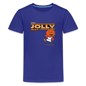 
            
                Load image into Gallery viewer, Jolly Jack-O Character Comfort Kids Tee - royal blue
            
        
