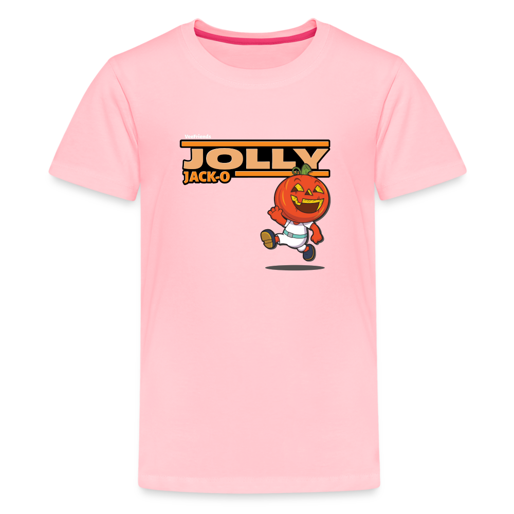 Jolly Jack-O Character Comfort Kids Tee - pink