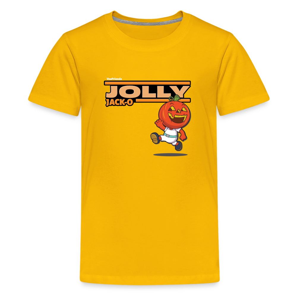 Jolly Jack-O Character Comfort Kids Tee - sun yellow