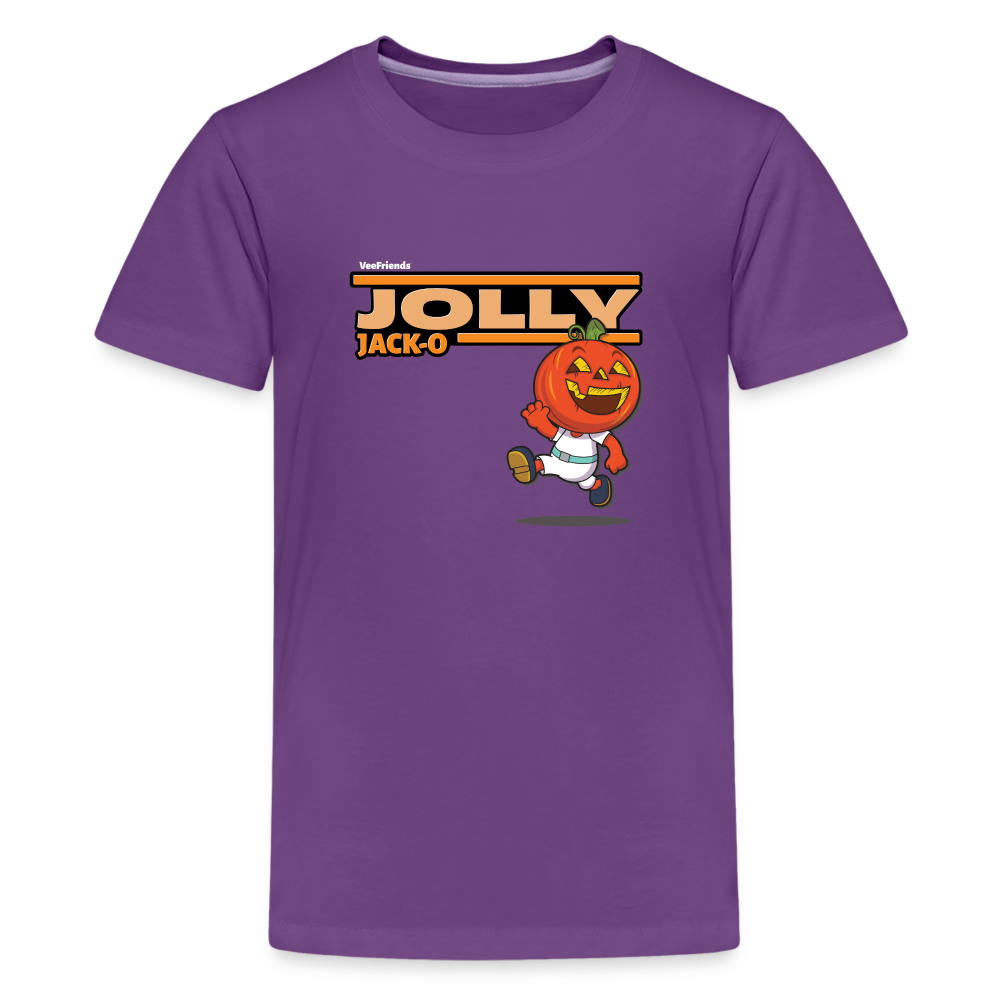Jolly Jack-O Character Comfort Kids Tee - purple