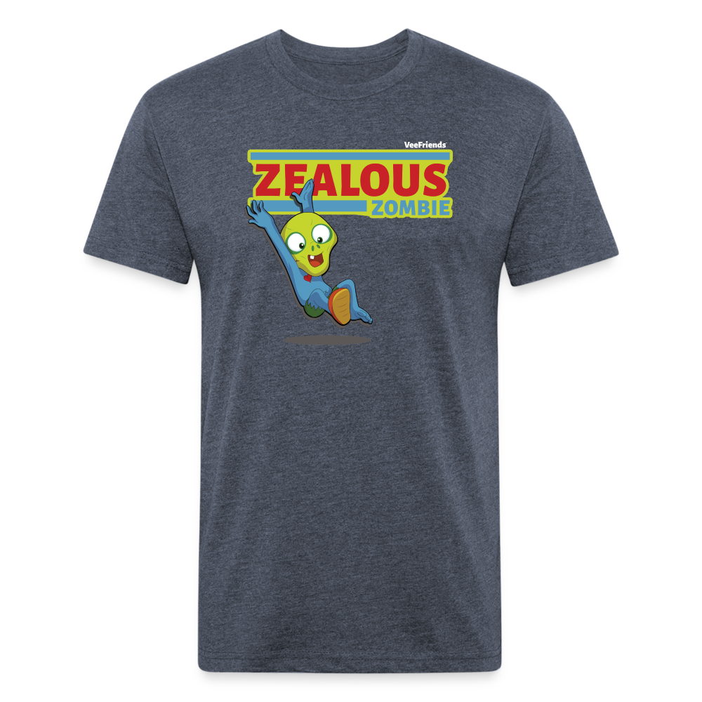 Zealous Zombie Character Comfort Adult Tee - heather navy