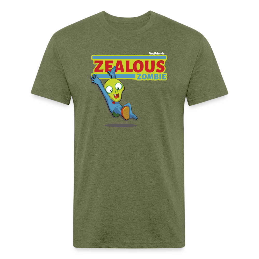 Zealous Zombie Character Comfort Adult Tee - heather military green