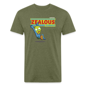 Zealous Zombie Character Comfort Adult Tee - heather military green