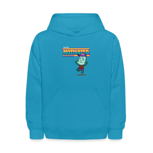 Motivated Monster Character Comfort Kids Hoodie - turquoise