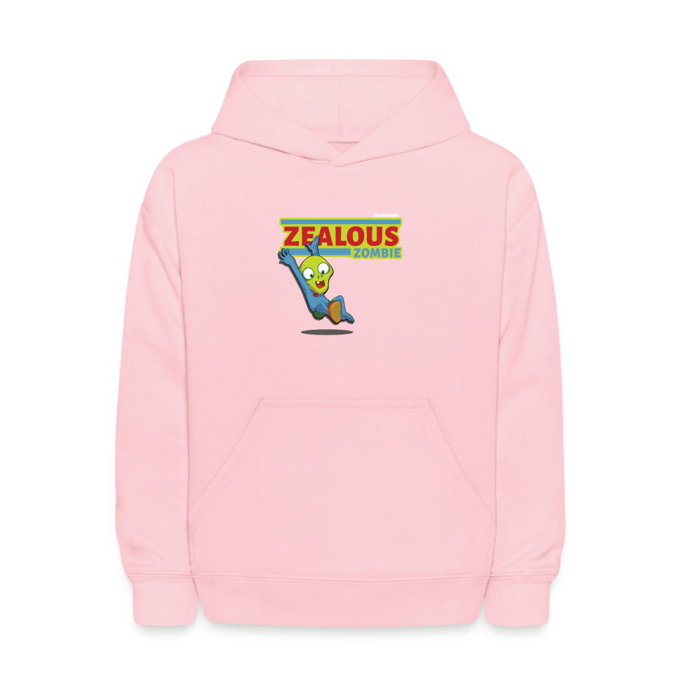 Zealous Zombie Character Comfort Kids Hoodie - pink