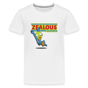 Zealous Zombie Character Comfort Kids Tee - white