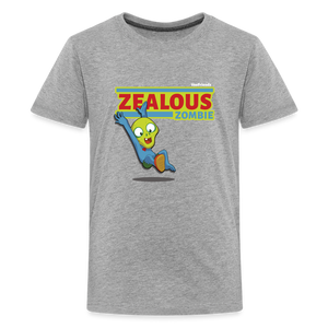 Zealous Zombie Character Comfort Kids Tee - heather gray
