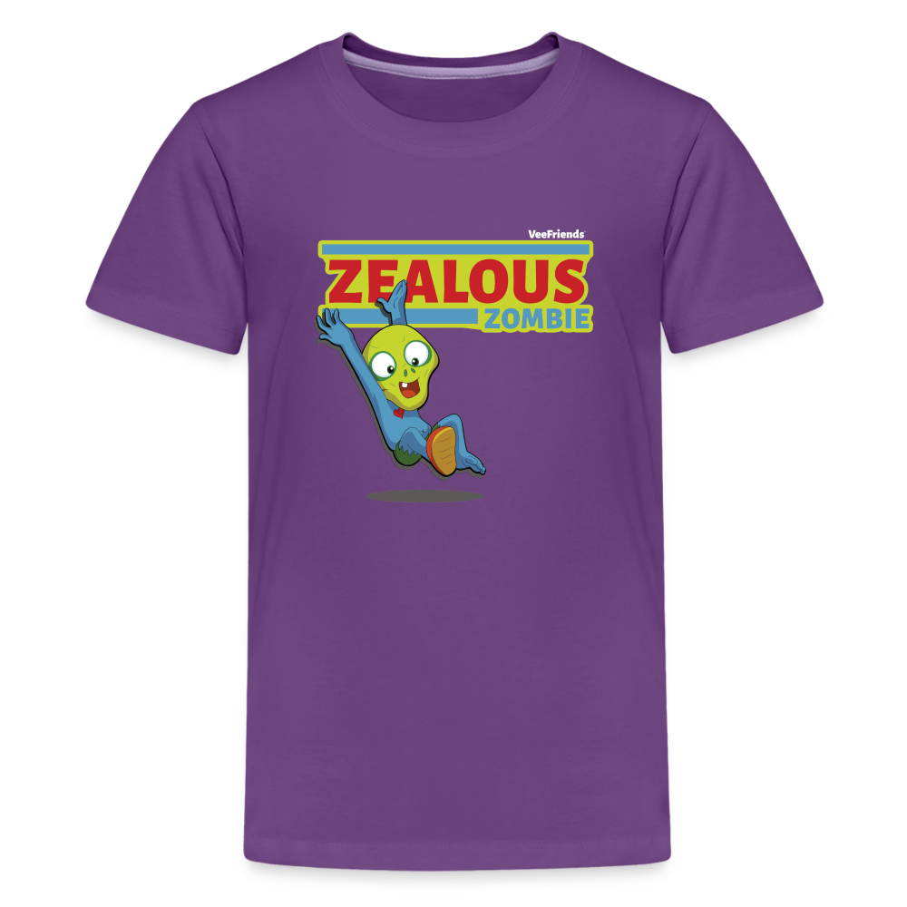 Zealous Zombie Character Comfort Kids Tee - purple