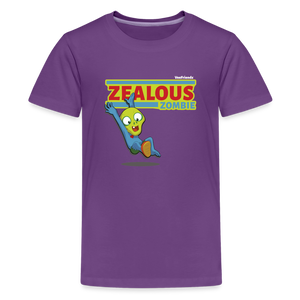 Zealous Zombie Character Comfort Kids Tee - purple