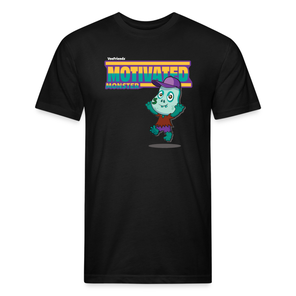 Motivated Monster Character Comfort Adult Tee - black