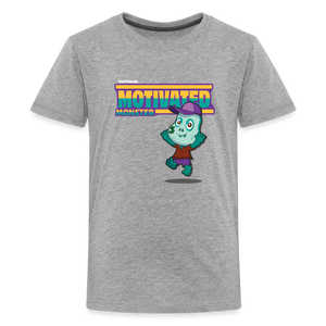 
            
                Load image into Gallery viewer, Motivated Monster Character Comfort Kids Tee - heather gray
            
        