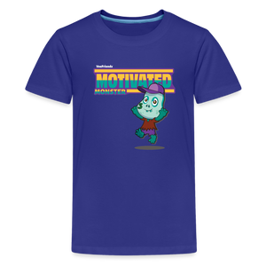Motivated Monster Character Comfort Kids Tee - royal blue