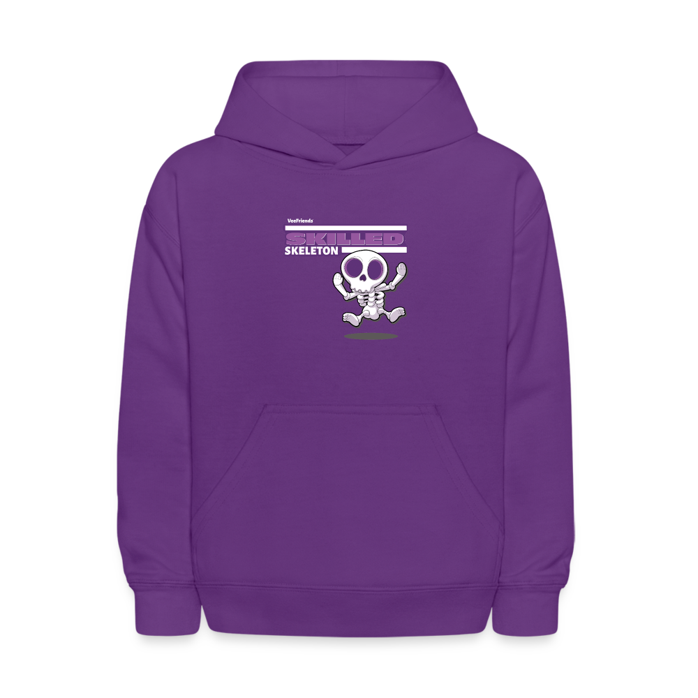 Skilled Skeleton Character Comfort Kids Hoodie - purple