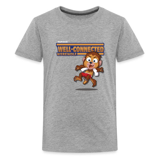 Well-Connected Werewolf Character Comfort Kids Tee - heather gray