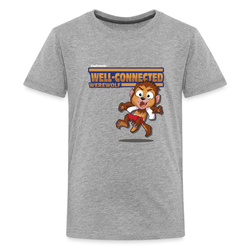 
            
                Load image into Gallery viewer, Well-Connected Werewolf Character Comfort Kids Tee - heather gray
            
        