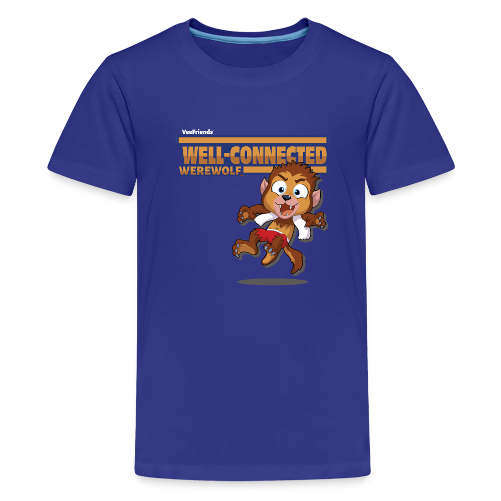 
            
                Load image into Gallery viewer, Well-Connected Werewolf Character Comfort Kids Tee - royal blue
            
        