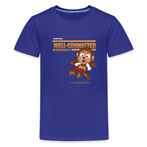 Well-Connected Werewolf Character Comfort Kids Tee - royal blue