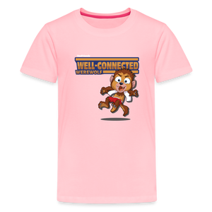 Well-Connected Werewolf Character Comfort Kids Tee - pink