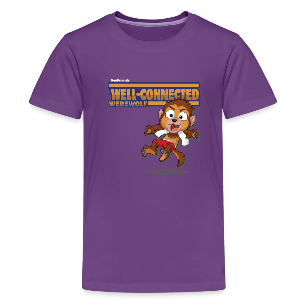 Well-Connected Werewolf Character Comfort Kids Tee - purple
