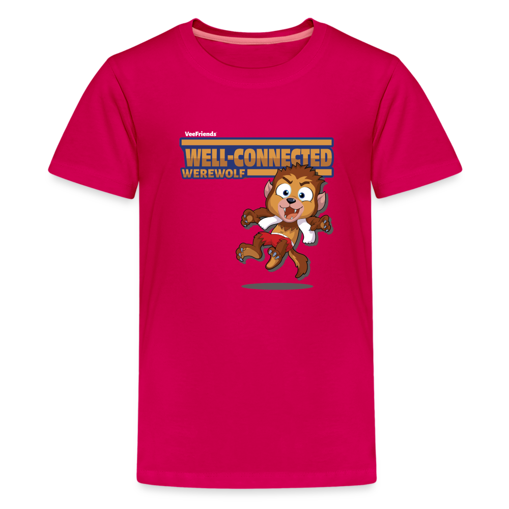 
            
                Load image into Gallery viewer, Well-Connected Werewolf Character Comfort Kids Tee - dark pink
            
        
