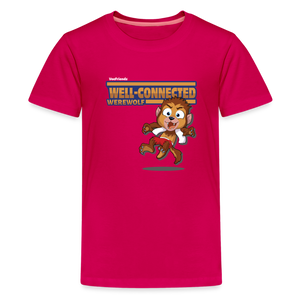 
            
                Load image into Gallery viewer, Well-Connected Werewolf Character Comfort Kids Tee - dark pink
            
        