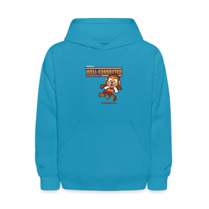 Well-Connected Werewolf Character Comfort Kids Hoodie - turquoise