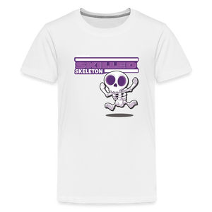 
            
                Load image into Gallery viewer, Skilled Skeleton Character Comfort Kids Tee - white
            
        