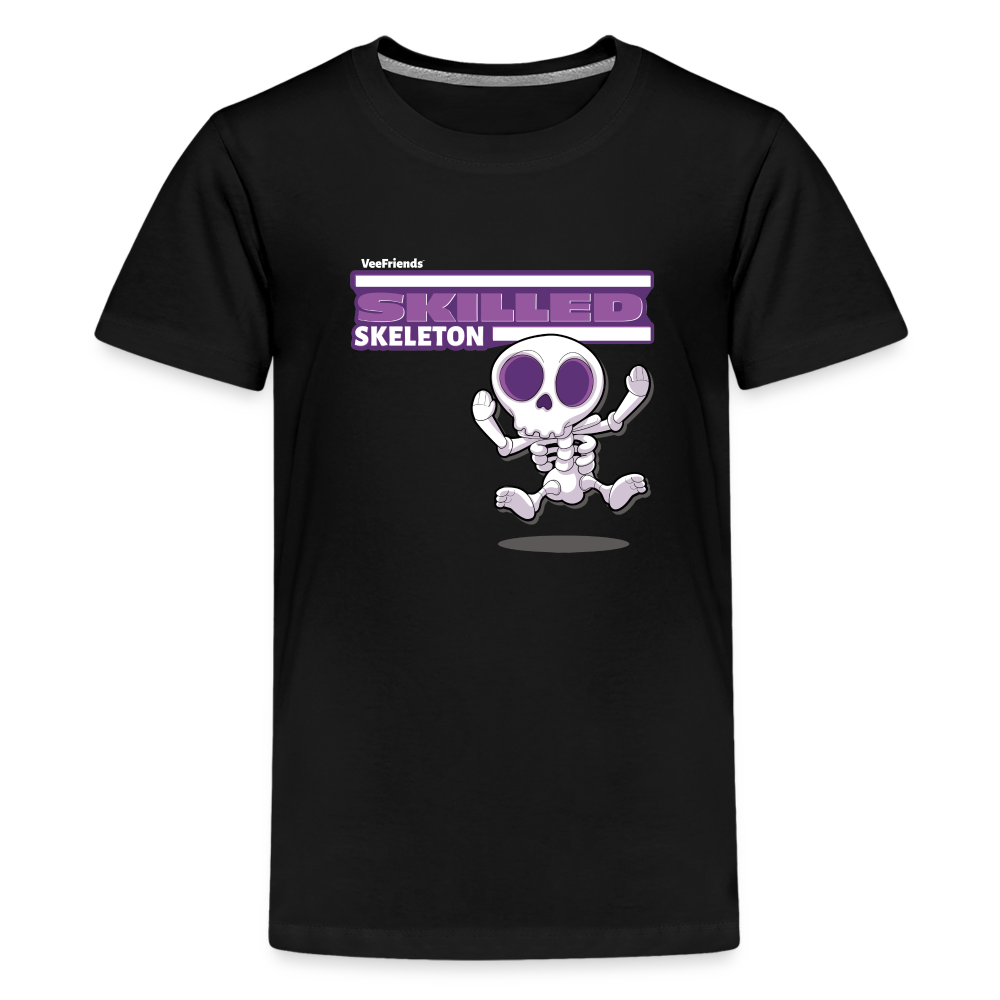 Skilled Skeleton Character Comfort Kids Tee - black