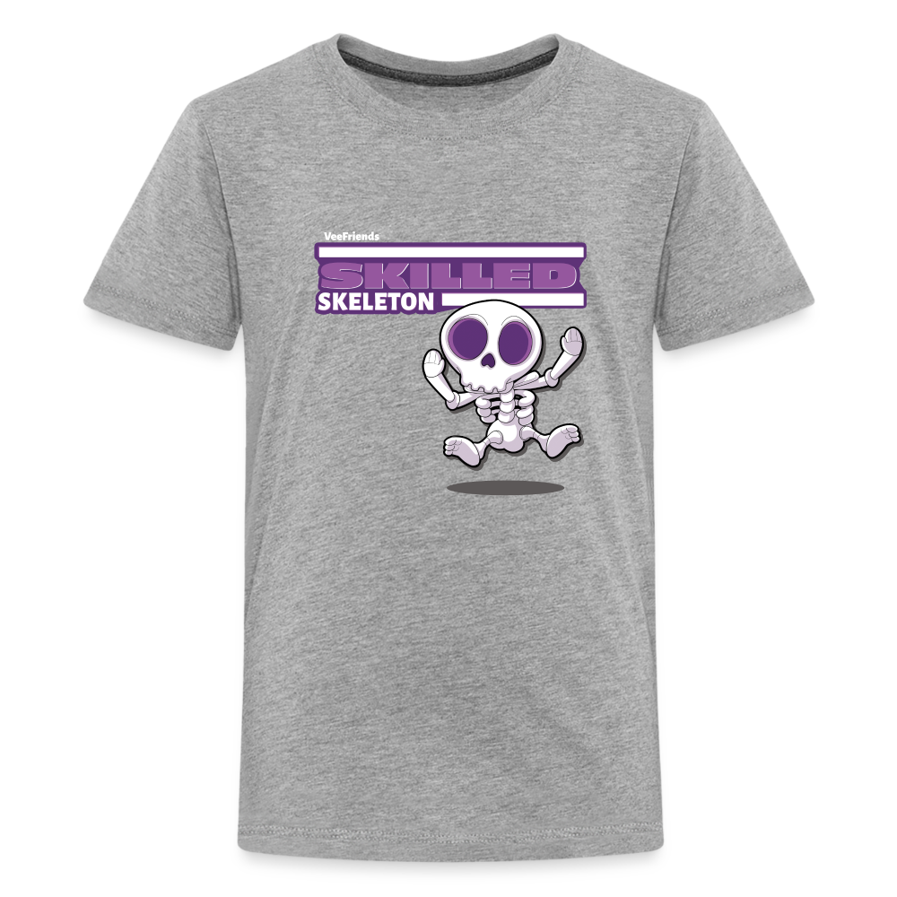 Skilled Skeleton Character Comfort Kids Tee - heather gray