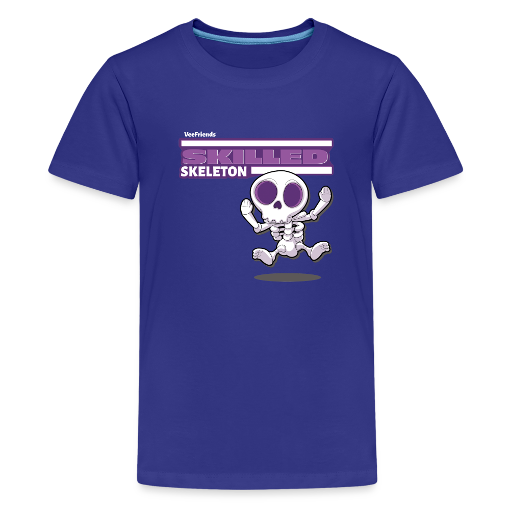 Skilled Skeleton Character Comfort Kids Tee - royal blue