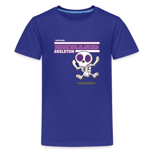 
            
                Load image into Gallery viewer, Skilled Skeleton Character Comfort Kids Tee - royal blue
            
        