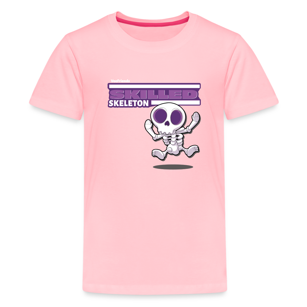 Skilled Skeleton Character Comfort Kids Tee - pink