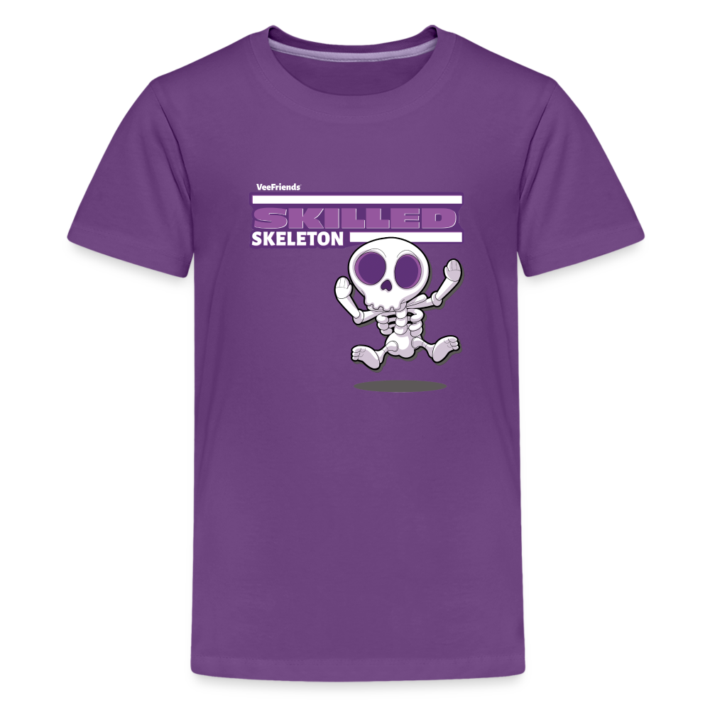 Skilled Skeleton Character Comfort Kids Tee - purple