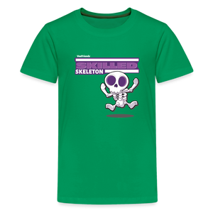
            
                Load image into Gallery viewer, Skilled Skeleton Character Comfort Kids Tee - kelly green
            
        